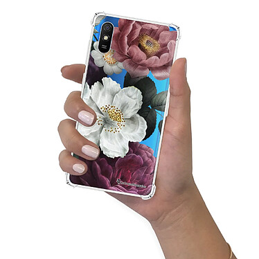 LaCoqueFrançaise Coque Xiaomi Redmi 9A Silicone antichocs Solides coins renforcés  transparente Motif Fleurs roses pas cher