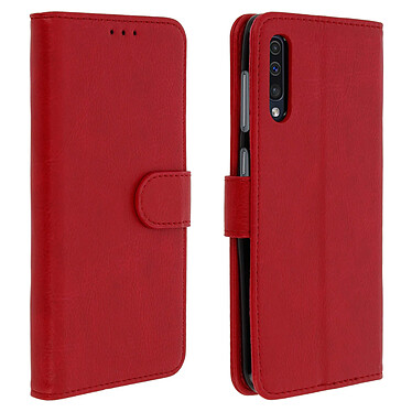 Avizar Housse Samsung Galaxy A50 Étui Portefeuille Support Stand - rouge