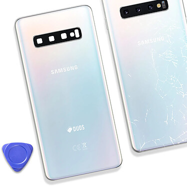 Acheter Clappio Vitre arrière de remplacement pour Samsung Galaxy S10 Blanc