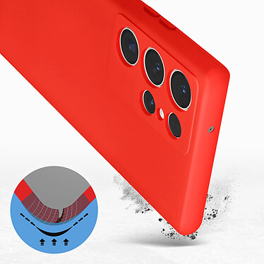 Avis Avizar Coque pour Samsung Galaxy S23 Ultra Silicone Semi-rigide Finition Douce au Toucher Fine  Rouge