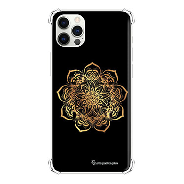 LaCoqueFrançaise Coque iPhone 12/12 Pro anti-choc souple angles renforcés transparente Motif Mandala Or