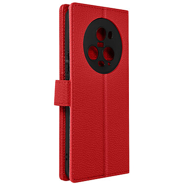 Avizar Etui pour Honor Magic 5 Pro avec Support Vidéo et Portefeuille  rouge