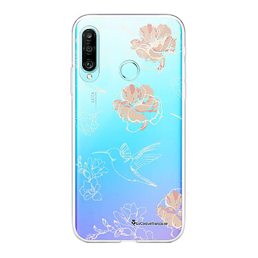 LaCoqueFrançaise Coque Huawei P30 Lite/ P30 Lite XL 360 intégrale transparente Motif Fleurs Blanches Tendance