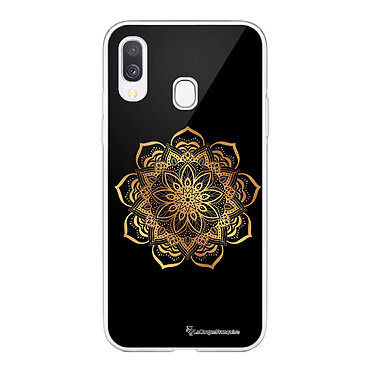 LaCoqueFrançaise Coque Samsung Galaxy A20e silicone transparente Motif Mandala Or ultra resistant