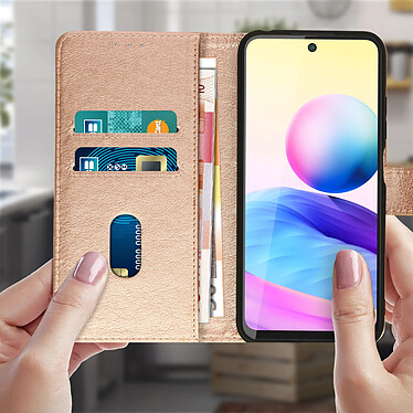 Avis Avizar Étui pour Xiaomi Redmi Note 10 5G Clapet Portefeuille Support Vidéo  Rose Gold