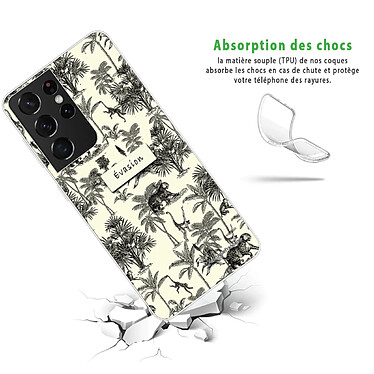 Avis LaCoqueFrançaise Coque Samsung Galaxy S21 Ultra 5G 360 intégrale transparente Motif Botanic Evasion Tendance