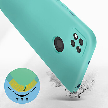 Avis Avizar Coque pour Xiaomi Redmi 10A Silicone Semi-rigide Finition Soft-touch Fine  Turquoise