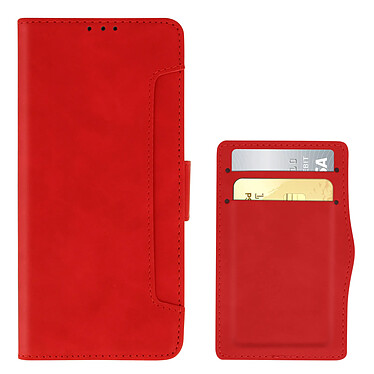 Avizar Housse Realme 6i Étui Folio Portefeuille Fonction Support Rouge