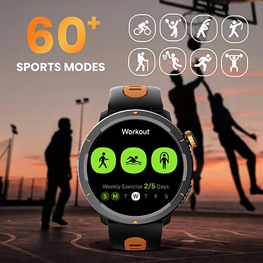 Avis Hammer Montre Connectée Bluetooth Suivi Santé et Modes Sportifs Watch 2 Lite Noir