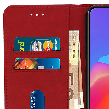 Avizar Housse Honor 8A et Huawei Y6 2019 / Y6S Étui Portefeuille Support Stand rouge pas cher