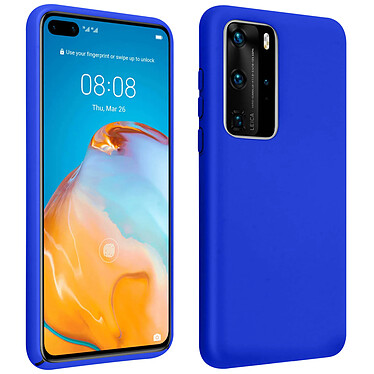 Avizar Coque Huawei P40 Pro Semi-rigide Mat Finition Soft Touch Compatible Qi Bleu