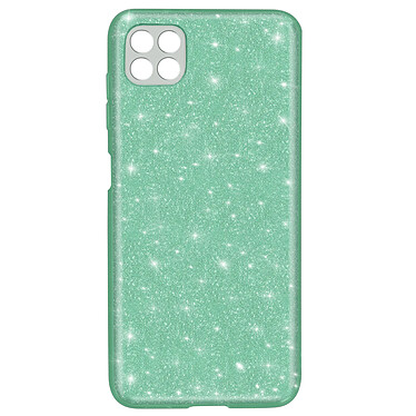 Avizar Coque Samsung Galaxy A22 Paillette Amovible Silicone Semi-rigide vert