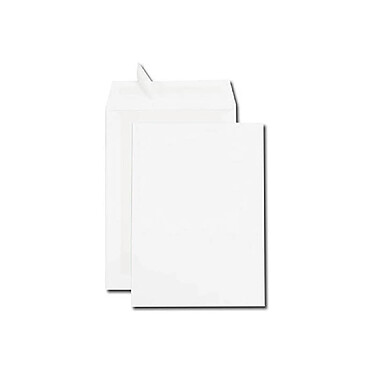 GPV Boite de 100 pochettes dos carton velin blanc 24 260x330 120 g