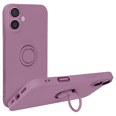 Avizar Coque pour iPhone 16 Bague Support Silicone Flexible Violet