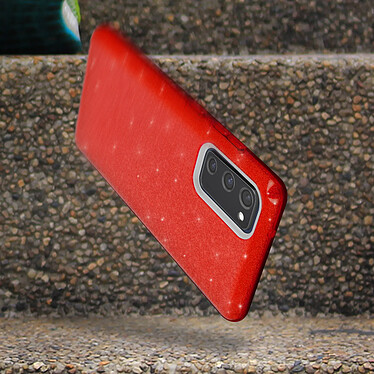 Avizar Coque Samsung Galaxy S20 FE Paillette Amovible Silicone Semi-rigide rouge pas cher