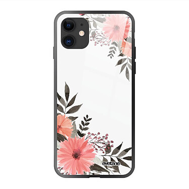 Evetane Coque iPhone 11 Coque Soft Touch Glossy Fleurs roses Design