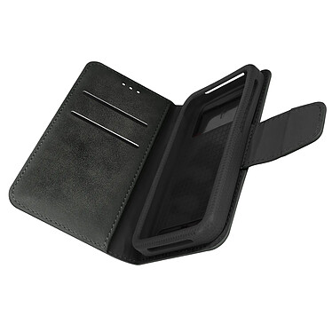 Avizar Étui pour Smartphone 5,5 pouces Universel Simili cuir Effet Vieilli Coque coulissante Porte-cartes  noir