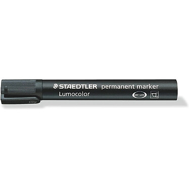 STAEDTLER Set de 4 marqueurs permanents Lumocolor, noir pas cher