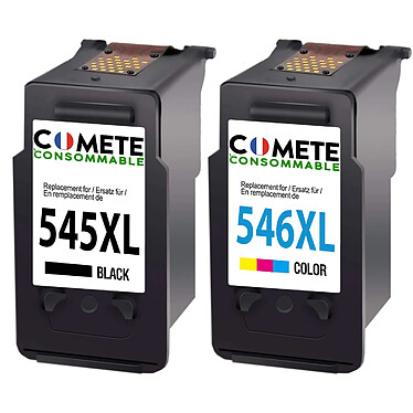 COMETE - Marque Française - 545XL/546XL - Cartouches d'encre Compatibles avec Canon PG-545 et Canon CL-546 XL