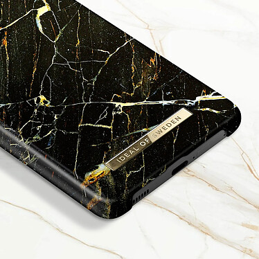 iDeal of Sweden Coque pour Samsung S21 Ultra Marbré Luxe fine Port Laurent Marble Noir / Or pas cher