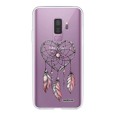 Evetane Coque Samsung Galaxy S9 Plus 360 intégrale transparente Motif Attrape coeur Tendance