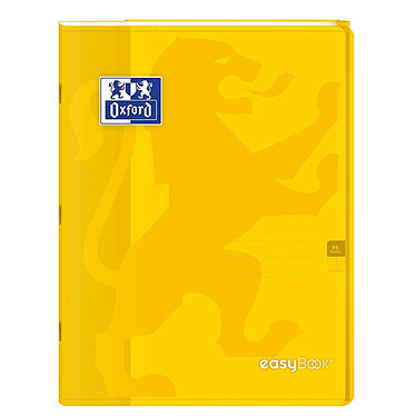 OXFORD Cahier Easybook agrafé 24x32cm 96 pages grands carreaux 90g jaune x 10