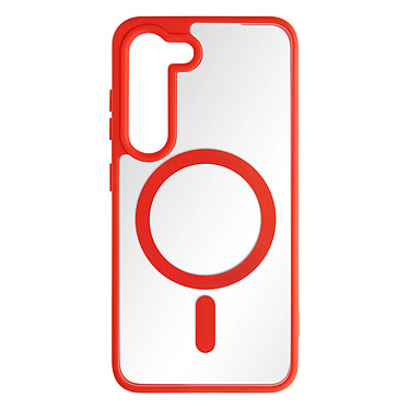 Avizar Coque MagSafe pour Samsung Galaxy S23 Plus Dos Rigide Contour Silicone Mat  Rouge