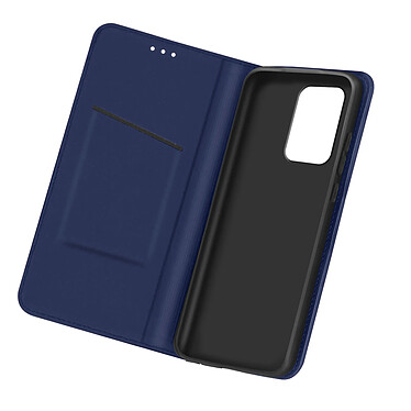 Avizar Étui Samsung Galaxy A72 Porte-carte Support Vidéo Cuir Véritable Bleu nuit