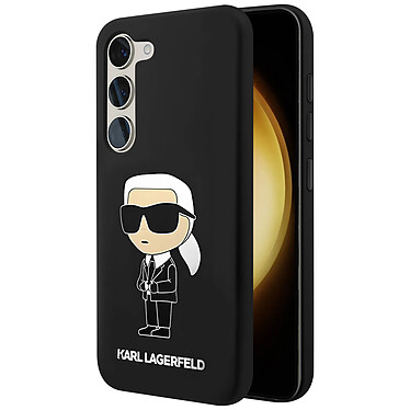 Karl Lagerfeld Coque pour Samsung Galaxy S23 Plus Bi-matière Bords Surélevés Noir