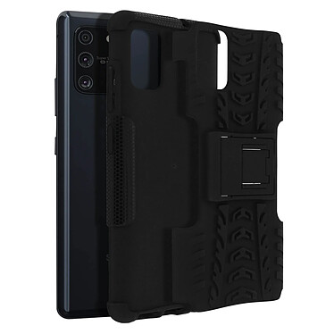 Avizar Coque Galaxy S10 Lite Protection Semi-rigide Antichoc Béquille Support Noir