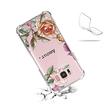 Acheter LaCoqueFrançaise Coque Samsung Galaxy S8 Plus Silicone antichocs Solides coins renforcés  transparente Motif Amour en fleurs