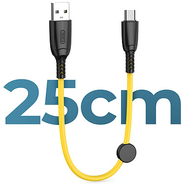 XO Câble USB vers Micro USB 6A Transfert De Données 480Mbps 25cm Jaune pas cher