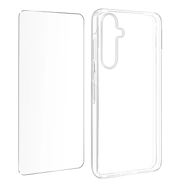 Avizar Coque protection intégrale pour Samsung Galaxy A55 5G verre trempé Transparent