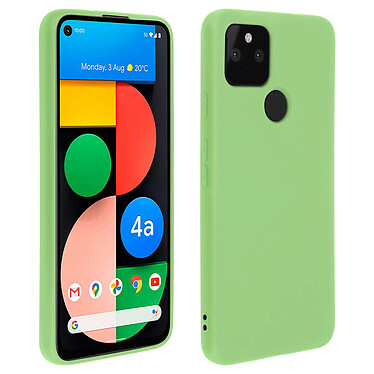 Avizar Coque Google Pixel 4A 5G Silicone Semi-rigide Finition Soft Touch vert