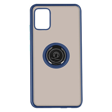 Avizar Coque Samsung Galaxy A51 Bi-matière Bague Métallique Fonction Support bleu