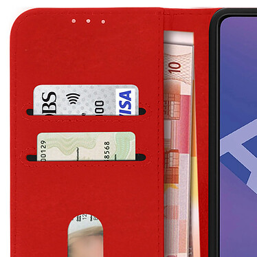 Avizar Étui Samsung Galaxy A41 Housse Intégrale Porte-carte Fonction Support rouge pas cher