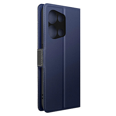 Avizar Étui pour Oppo Reno 8 Pro 5G Portefeuille Support Finition Striée Ultra-Slim  Bleu Nuit / Gris