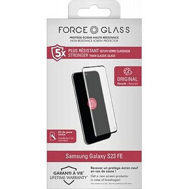 Avis Force Glass Protection d'Écran pour Galaxy S23 FE / A54 5G en Verre Trempé 2.5D Oléophobe Noir transparent