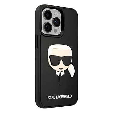 Karl Lagerfeld Coque pour iPhone 14 Pro Max Bi-matière Bords Rehaussés Noir