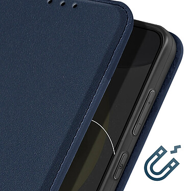 Acheter Avizar Étui pour Galaxy S24 Plus Porte-carte Support Vidéo Clapet Magnétique Bleu Nuit