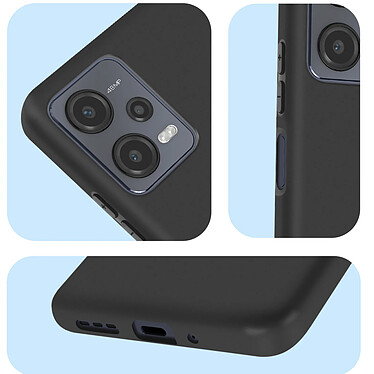 Avizar Coque pour Xiaomi Redmi Note 12 5G Silicone Gel Flexible Fine et Légère  Noir pas cher