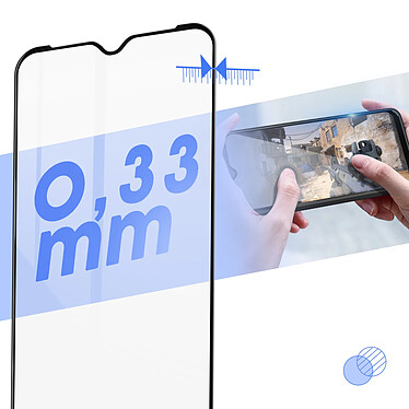 Acheter Bigben Verre Trempé pour Xiaomi Redmi A1 et A2 Dureté 9H Bords Incurvés 2.5D  Contour Noir