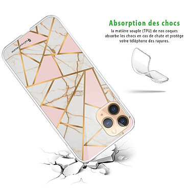 Avis LaCoqueFrançaise Coque iPhone 11 Pro 360 intégrale transparente Motif Marbre Rose Tendance