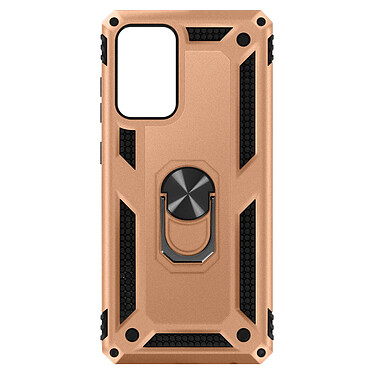 Avizar Coque Samsung Galaxy A72 Antichoc Bi-matière Bague Support Vidéo Rose gold