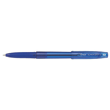 PILOT Stylo Bille à Capuchon SUPER GRIP G Pointe Fine Bleu x 12