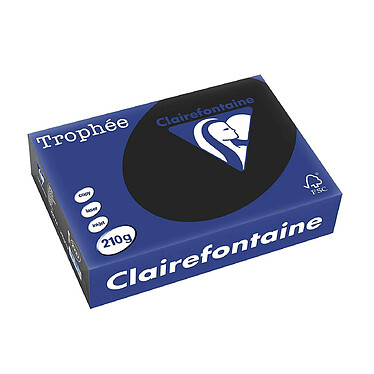 CLAIREFONTAINE Ramette 250 Feuilles Papier 210g A4 210x297 mm Certifié FSC noir x 4