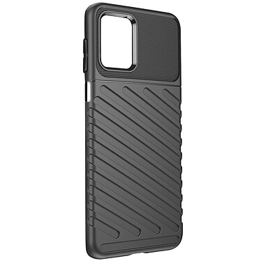 Avizar Coque pour Motorola Moto G13, G23 effet strié antidérapant fine et légère Noir