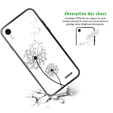 Avis Evetane Coque en verre trempé iPhone Xr Pissenlit