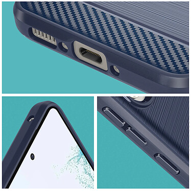 Avis Avizar Coque pour Samsung Galaxy A54 5G Renforcée Souple Carbone Effet Brossé  Bleu