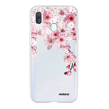 Evetane Coque Samsung Galaxy A40 360 intégrale transparente Motif Cerisier Tendance